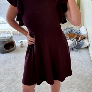 Elegant Burgundy Dress